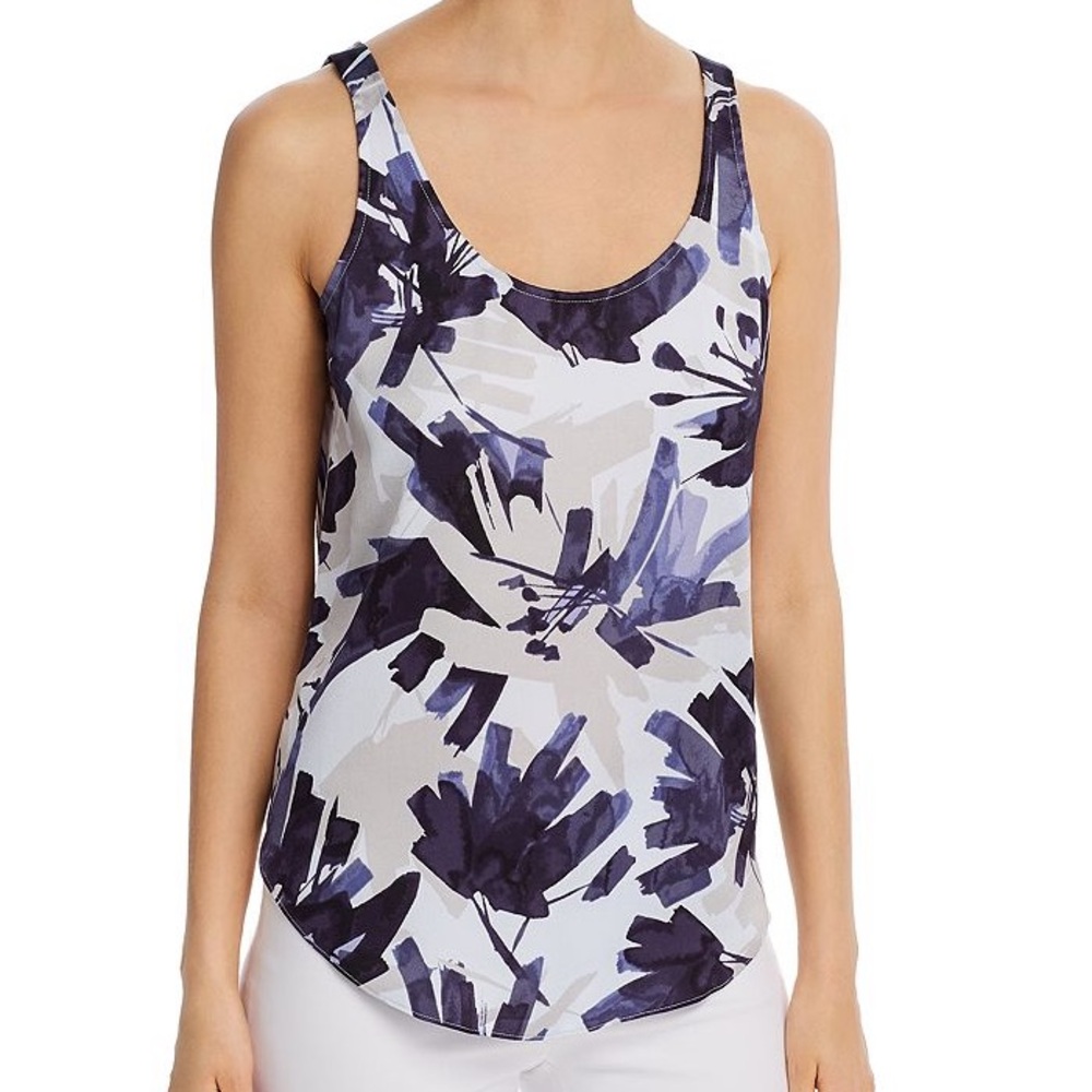 NIC+ZOE - Satin Abstract Print Tank Top